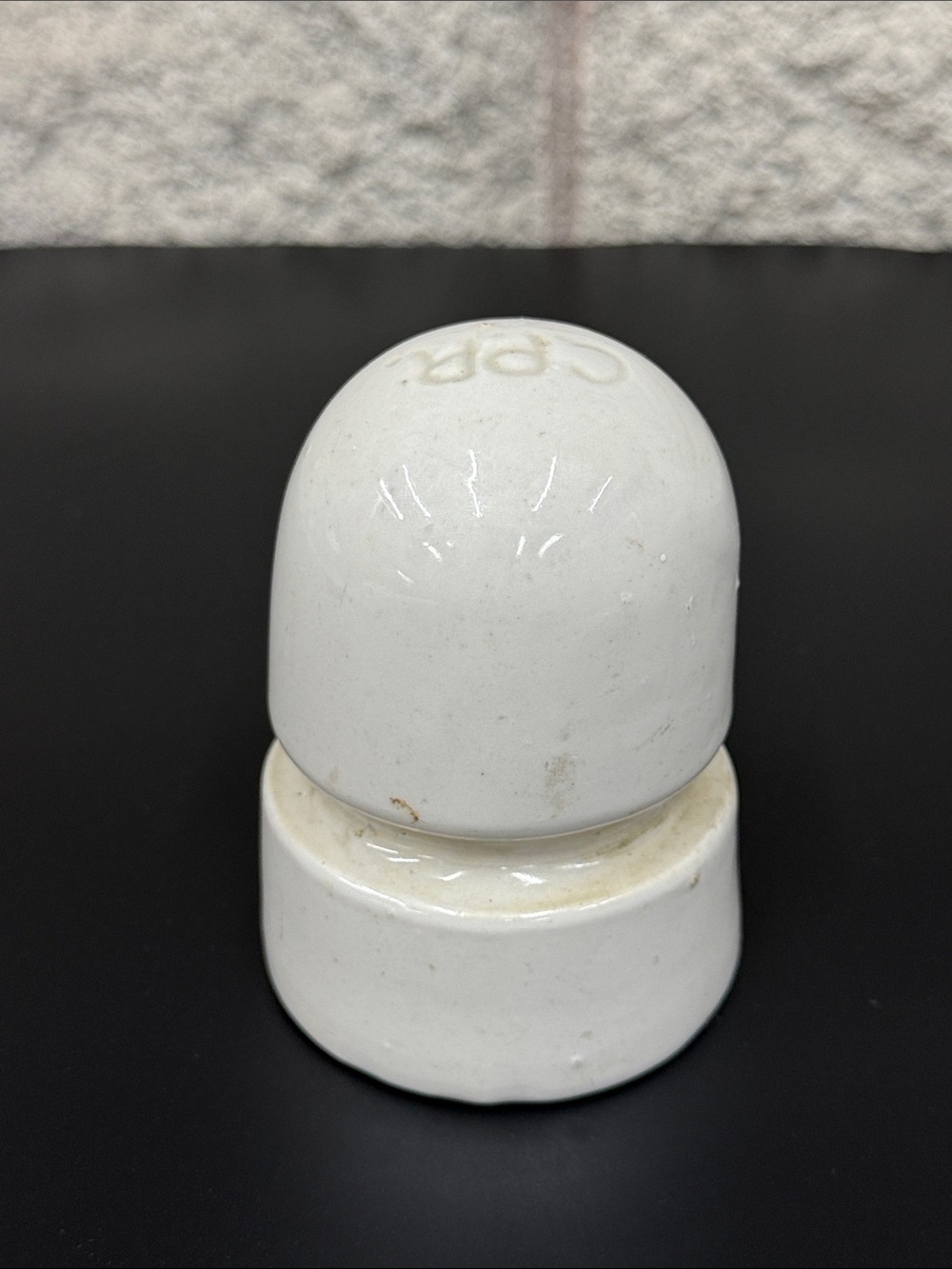 Vintage C.P.R. Glass Ceramic White Insulator, Great Condition - Picture 3 of 4